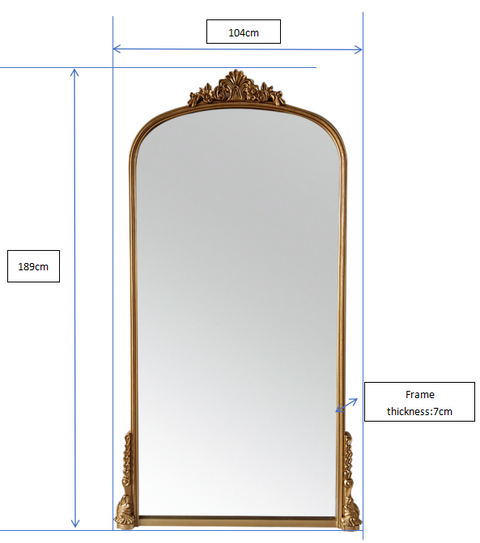 Antique Prague - Gold Antique Mirror