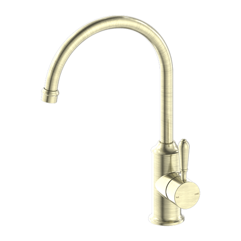 Nero - York Kitchen Mixer Gooseneck Spout With Metal Lever