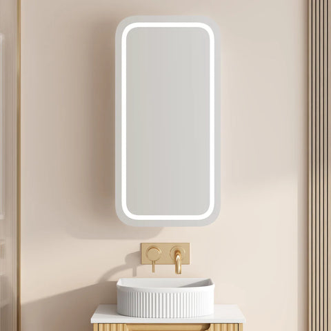 Mercio - Athena LED Wall Hung Shaving Cabinet Single Door 450 x 900mm