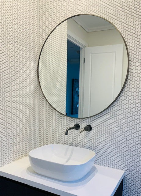 Alpine - Brooklyn Round Mirror Gunmetal Grey