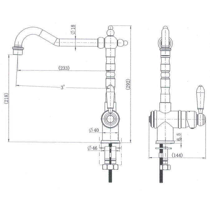 Modern National - Bordeaux Kitchen Mixer Brushed Bronze