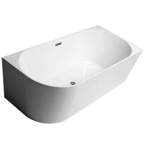 Alpine - Madrid Back To Wall Corner Bath White 160cm