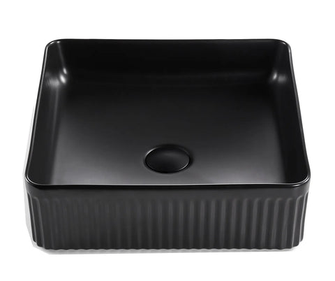 Ceramic Exchange - Above Counter Square Fluted Basin 3 Finishes