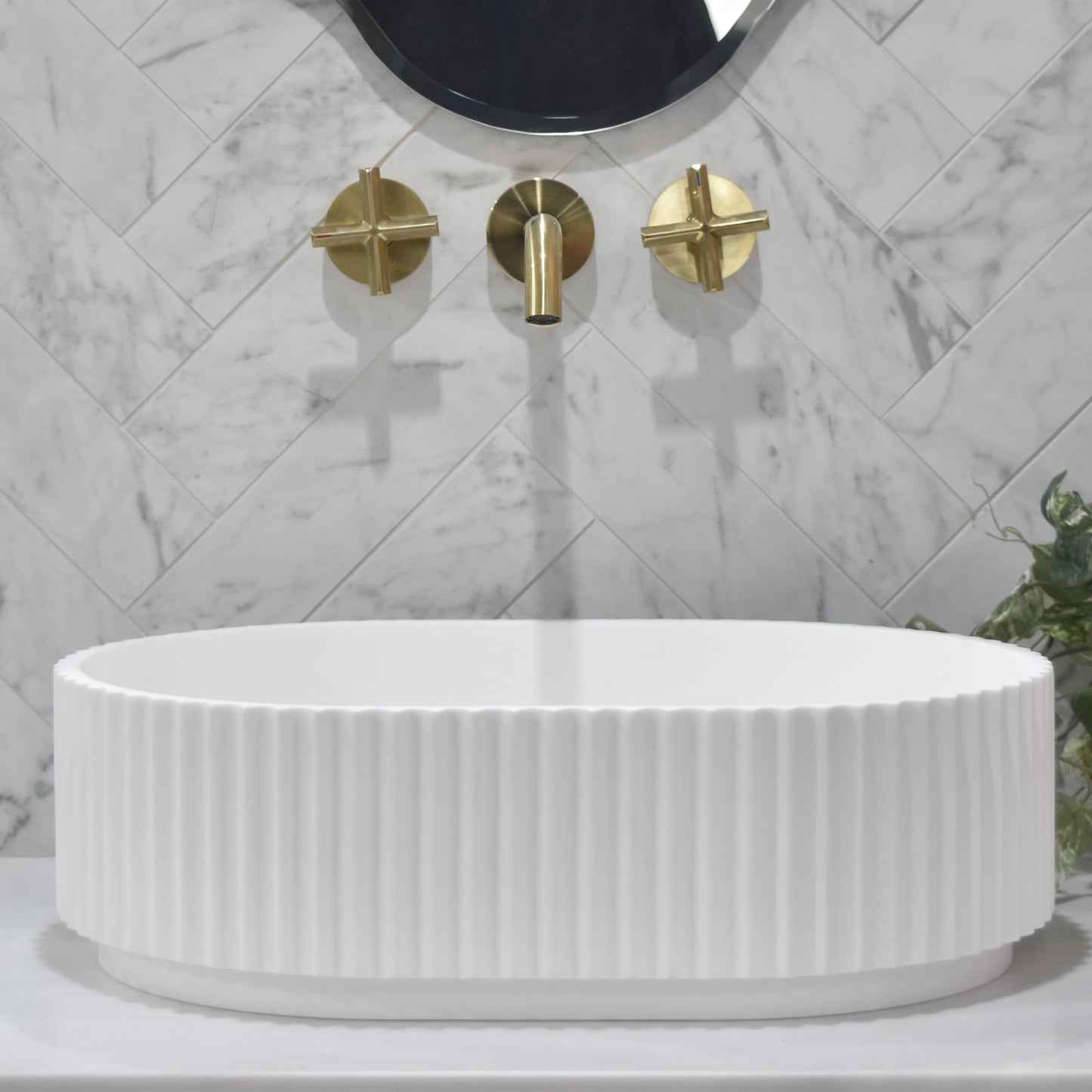 Stadio Groove Fluted Oval Basin