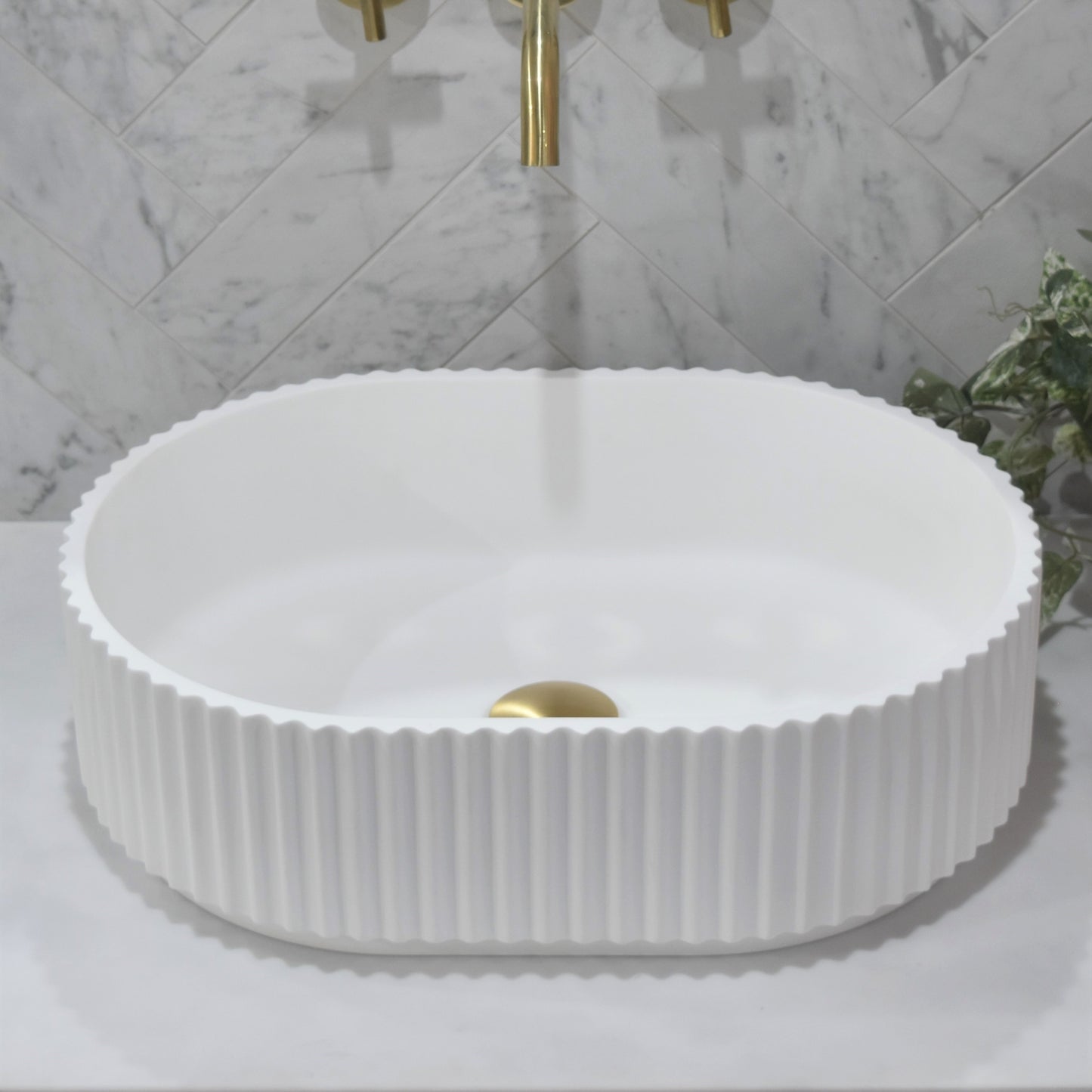 Stadio Groove Fluted Oval Basin