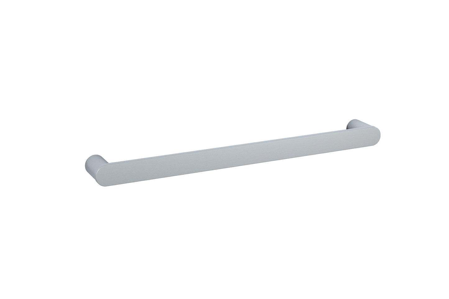 DSP6BR Brushed Stainless Flat Pill Single Bar Heated Towel Rail W632xH40xD70mm