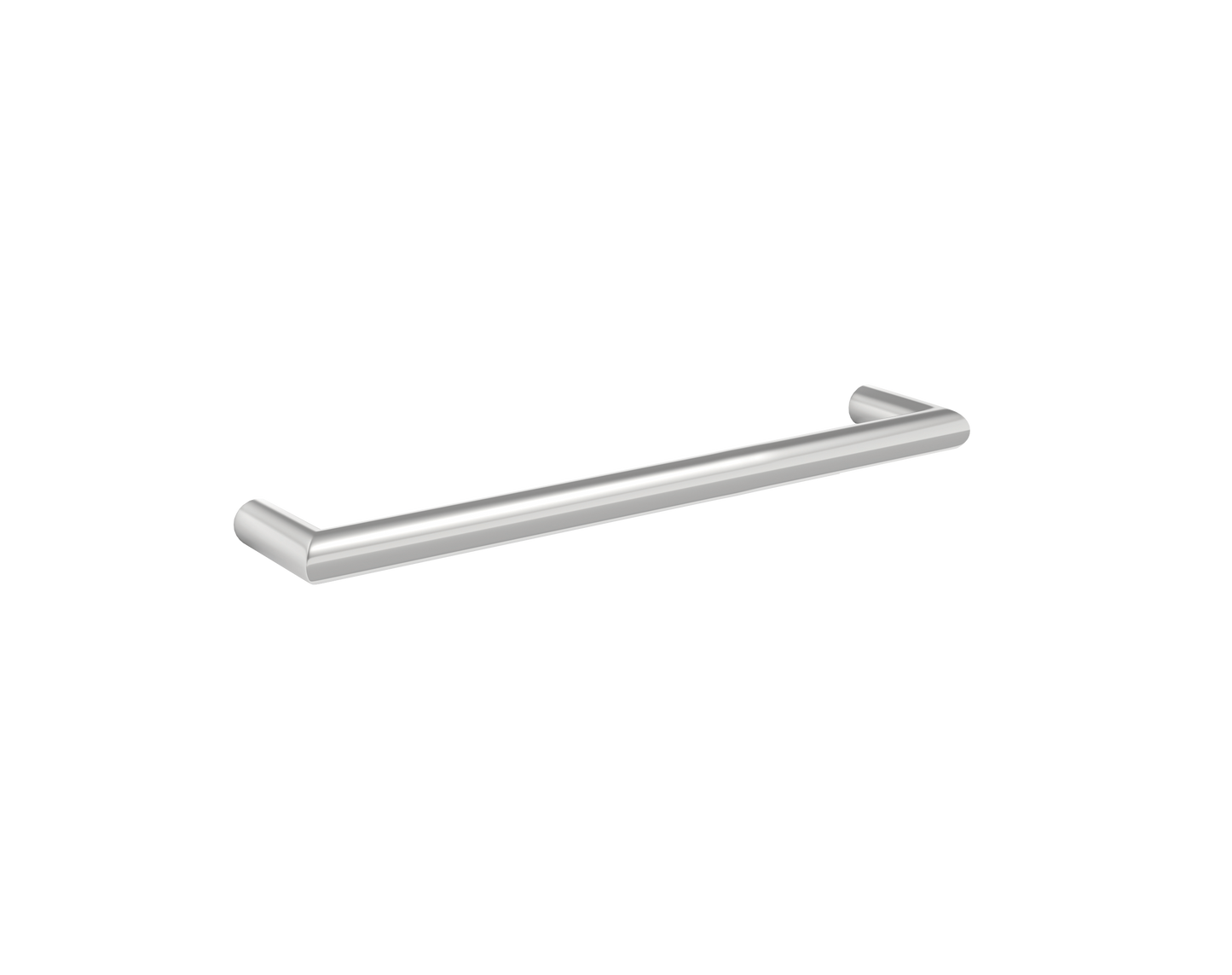 DSR4 Round Single Bar Heated Towel Rail W450xH32xD100mm