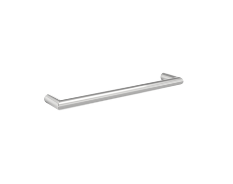 Thermogroup - Polished Stainless Steel Round Single Bar Heated Towel Rail W450xH32xD100mm
