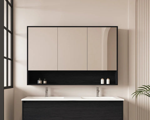 Mercio - Hera 1200mm Shaving Cabinet Black Oak