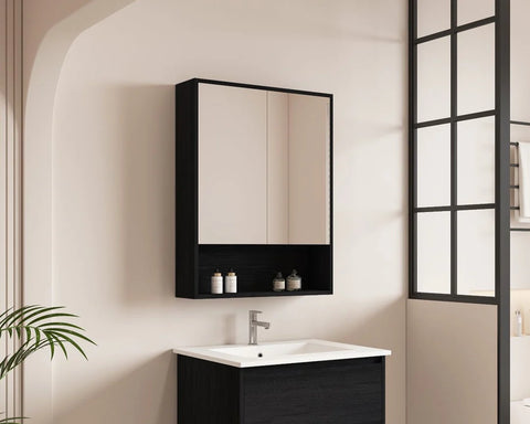 Mercio - Hera Shaving Cabinet 60cm Black Oak