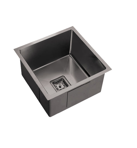 Poseidon - Square Stainless Steel Sink Gun Metal