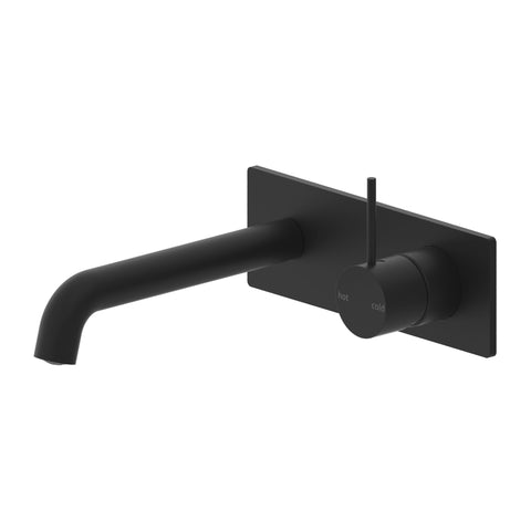 Nero - Mecca Wall Basin/Bath Mixer Handle Up 230mm