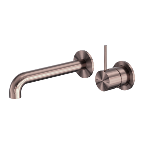 Nero - Mecca Wall Basin/Bath Mixer Separate Back Plate Handle Up 120/160/185/230/260mm