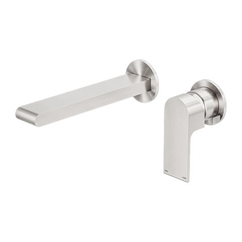 Nero - Bianca Wall Basin/Bath Mixer Separate Back Plate 187/230mm