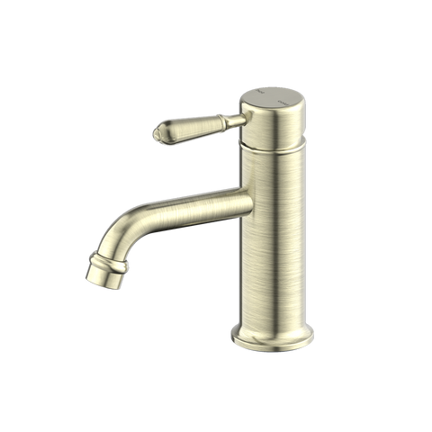 Nero - York Straight Basin Mixer With Metal Lever
