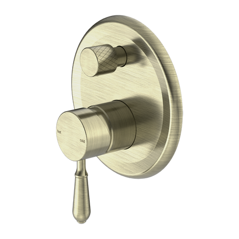 Nero - York Shower Mixer With Divertor With Metal Lever