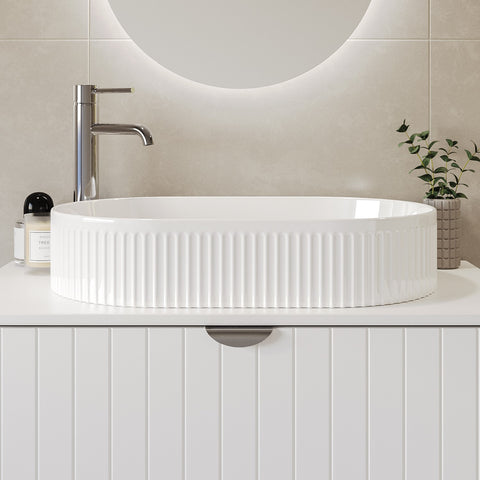 Mercio - Cora Oval Fluted Vessel Available in 3 Finishes