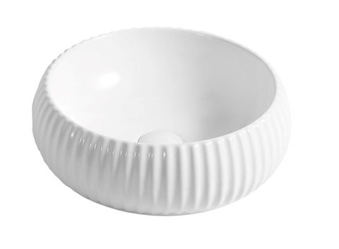 Ceramic Exchange - Above Counter Round fluted Basin 3 Finishes