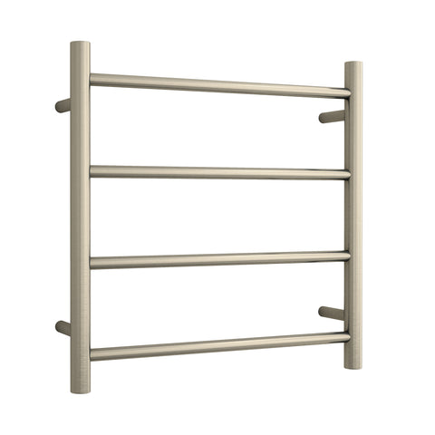 Thermogroup - Brushed Nickel Round Ladder Heated Towel Rail W550xH550xD122mm