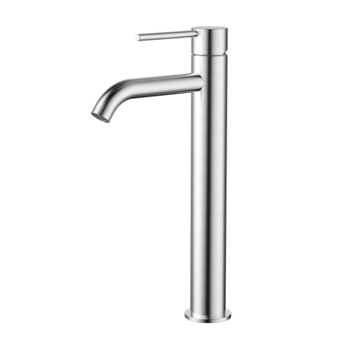 Modern National - Star Mini High Rise Basin Mixer Curved Spout