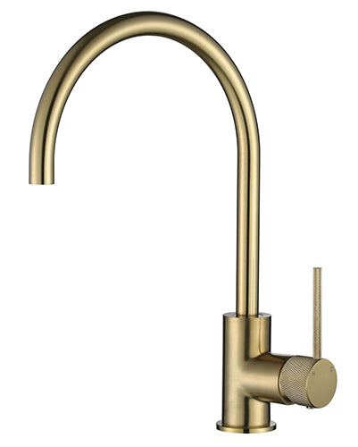 Modern National Star Mini Kitchen Mixer With Knurled Handle Brushed Bronze Finish