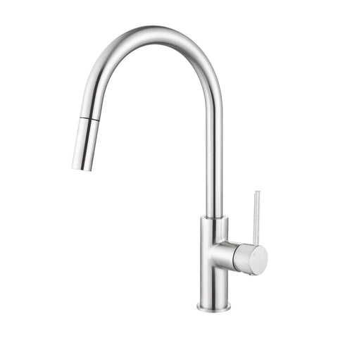 Modern National Star Mini Pull-Out Kitchen Mixer With Knurled Handle Chrome Finish