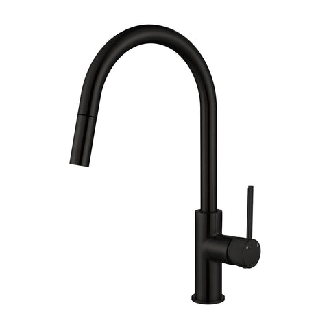 Modern National Star Mini Pull-Out Kitchen Mixer With Knurled Handle Matt Black Finish