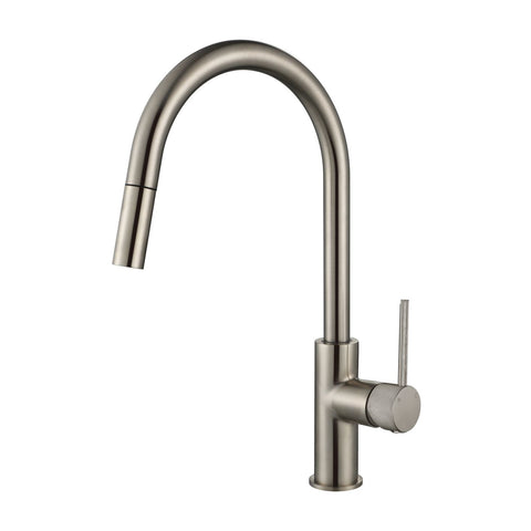 Modern National - Star Mini Pull-Out Kitchen Mixer With Knurled Handle Brushed Nickel