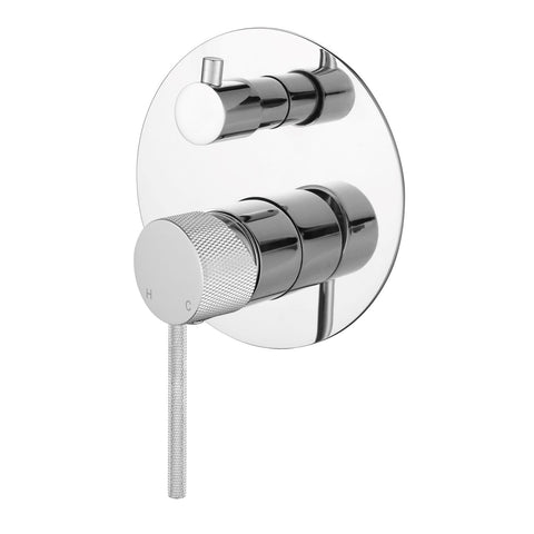 Modern National - Star Mini Shower Diverter Mixer With Knurled Handle