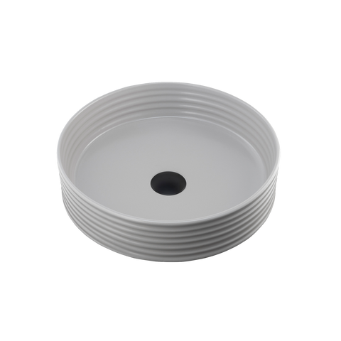 Oliveri TZ0201GY - Terzofoco Grey Ribbed Short Circular Counter Top Basin