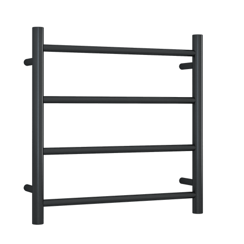 Thermogroup - 12Volt Matte Black Round Ladder Heated Towel Rail W550xH550xD122mm