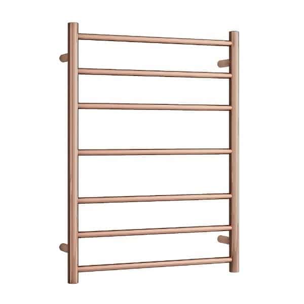 Theromgroup - Polished Rose Gold Round Heated Ladder Rail