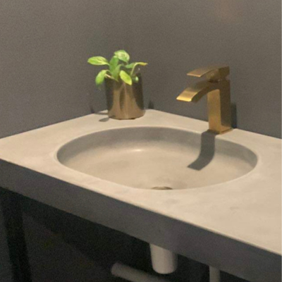 Esphera - Brushed Gold Short Basin Mixer Tap
