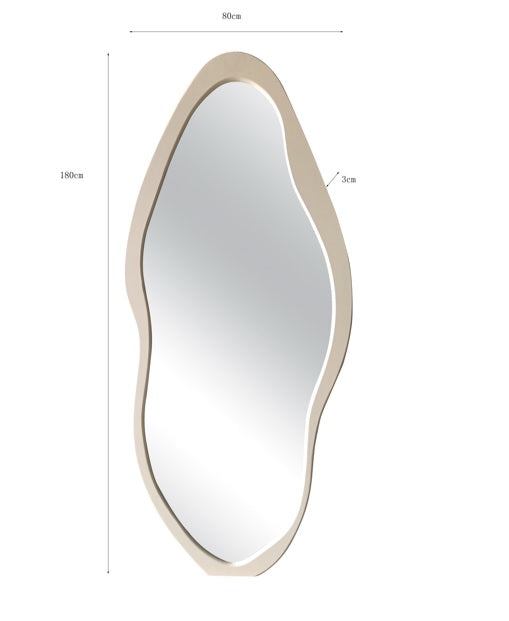 Ebony & Flo - Tomi Wavy Mirror White or Antique White
