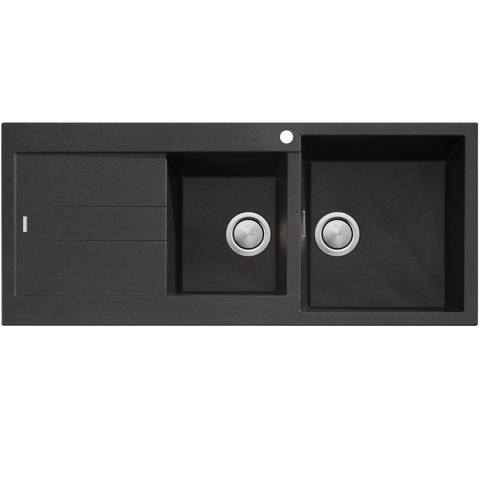 Oliveri - Santorini 1 & 3/4 Right Hand Bowl Topmount Granite Sink
