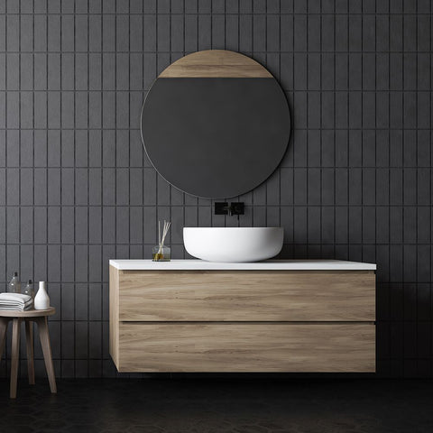 Alpine - Brooklyn Round Mirror Gunmetal Grey