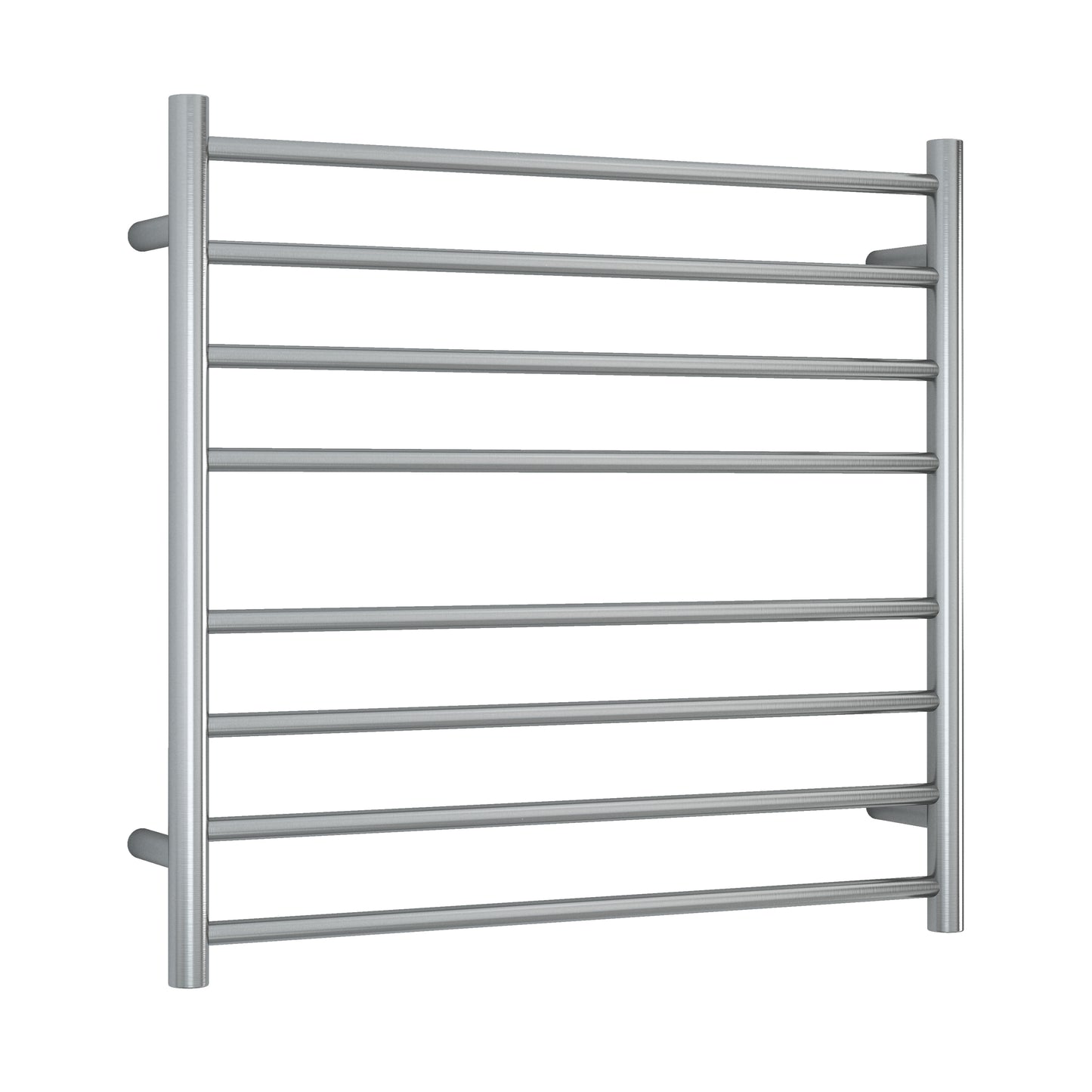 Thermogroup - Brushed Nickel Round Ladder Heated Towel Rail W750xH700x122mm