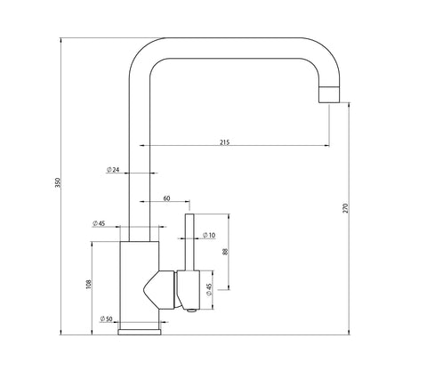Linkware - Elle Project MK2 Sink Mixer Stainless Steel