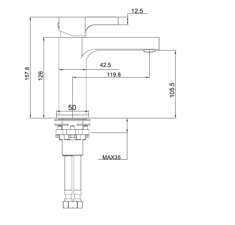 Linko - Chrome Short Basin Mixer Tap