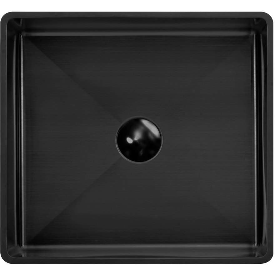 Oliveri MI50BK - Milan Rectangular Stainless Steel Inset Black Basin