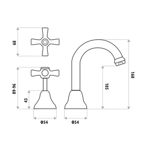 Linkware - Design Basin Set Chrome