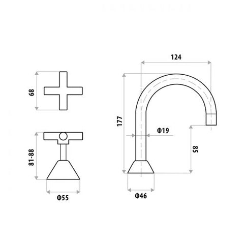 Linkware - Kirra Plus Basin Set Chrome
