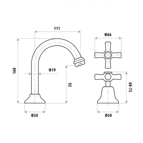 Linkware -  Easy Clean Basin Set Chrome