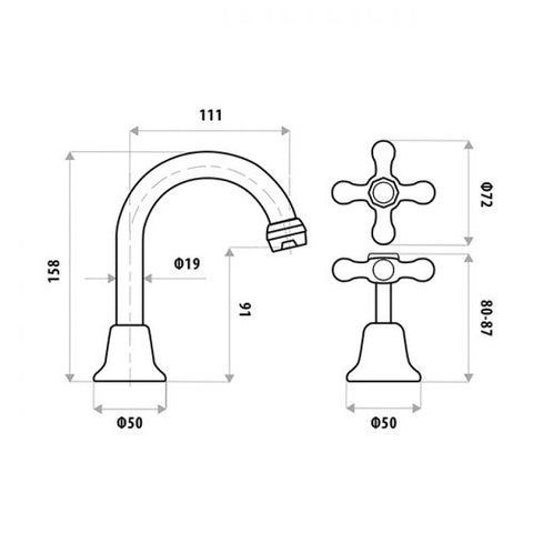 Linkware - Entice Basin Set Chrome