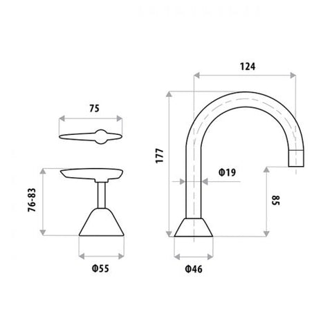 Linkware - Kirra Lever Basin Set Chrome