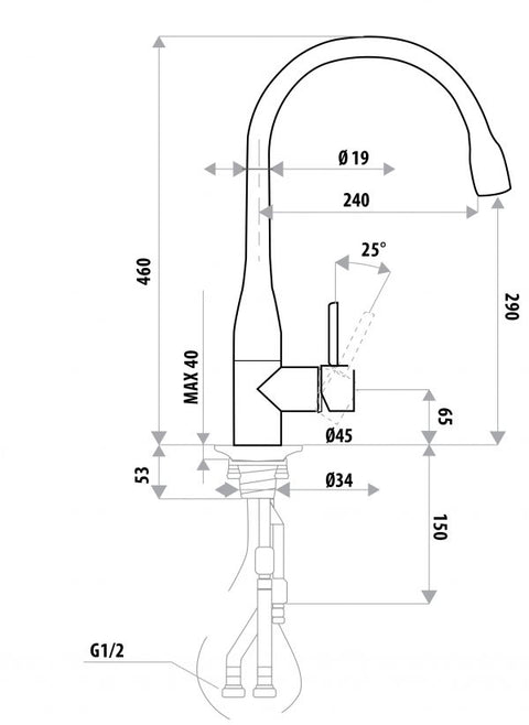 Linkware - Elle Stainless Steel Pullout Sink Mixer