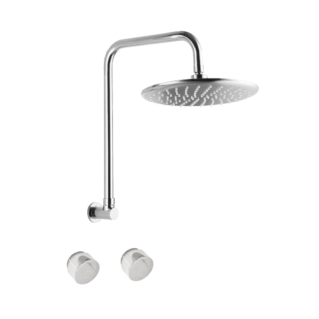 Linkware P6153CP/T9083CP - Loui Gooseneck Shower Set Chrome - 2 Magpies - Kitchen and Bathroom Sink and Tap Suppliers