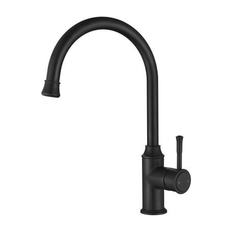 Modern National - Montpellier Goose Neck Kitchen Mixer Matte Black