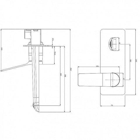 Aqua Perla - Rushy - Black Spout Mixer