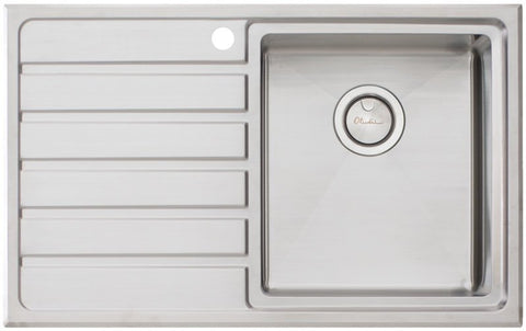 Oliveri - Apollo Single Stainless Steel Bowl With Drainer